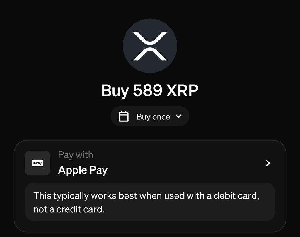 MoonPay 發布的 589 XRP 貼文