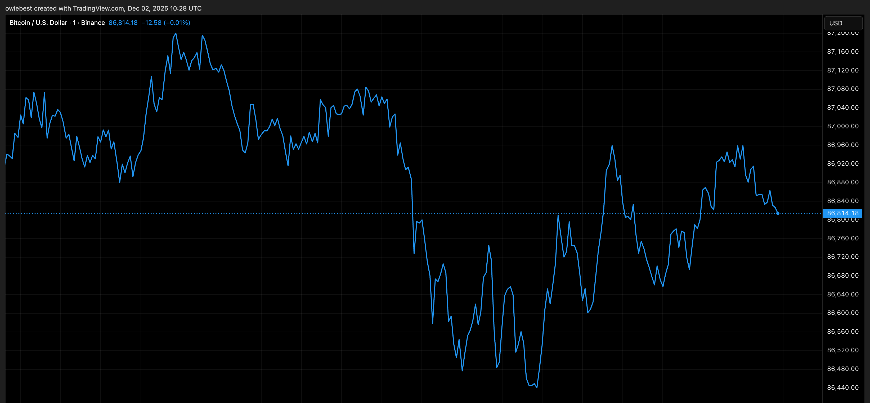 某交易所：BTCUSD 圖表圖片