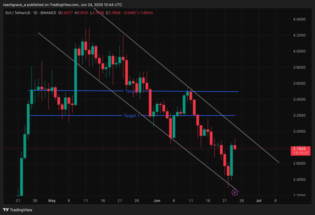 随着市场反弹，SUI 录得两位数的涨幅，3 美元已经回头了吗？- 2