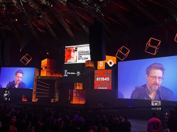 Edward Snowden Live on Bitcoin Amsterdam