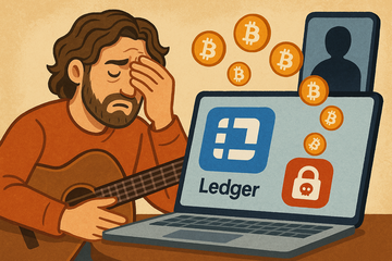 假冒 Ledger 應用現身蘋果商店，音樂人 5.9 枚比特幣退休積蓄遭竊