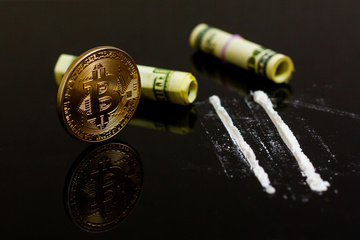 Image of Bitcoin cryptocurrency and Drugs