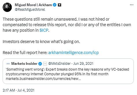 链上情报平台Arkham是如何精准狙击ICP的？