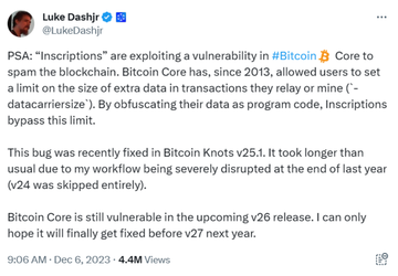 Veda协议无限期推迟:Ordinals“漏洞”风波引发比特币社区争议