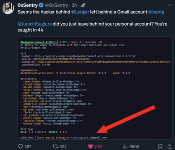 影响甚广,Ledger Connect Kit被黑事件分析