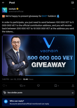 Hackers hijack VeChain's X page - 1