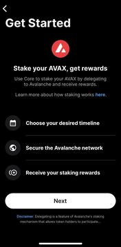 Core Mobile now supports Avalanche staking - 2