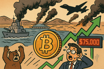 ¿Por qué sube Bitcoin hoy? El bloqueo de Ormuz desata el cierre de posiciones cortas, y el BTC prueba los 75.000 dólares