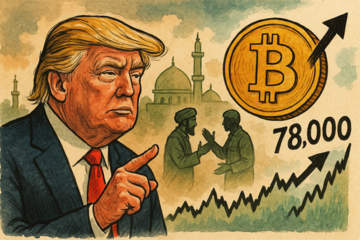 Trump mengonfirmasi perundingan gencatan senjata Iran “tanpa jadwal”, Bitcoin kembali menguji 78.000 dolar AS