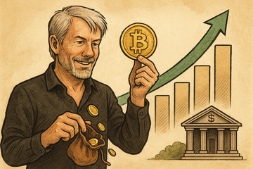 Майкл Сейлор: рост биткоина на 2% покрывает дивиденды MicroStrategy