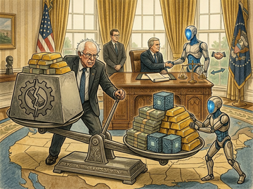 白宮與 AI 公司談判自願讓渡股權，Sanders 另提強制徵收 50%