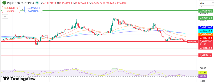Análisis de los gráficos de PEPE: niveles claves a observar.