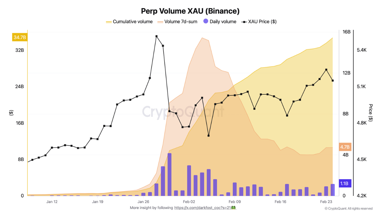 Perp Volume XAU Binance | Source: CryptoQuant