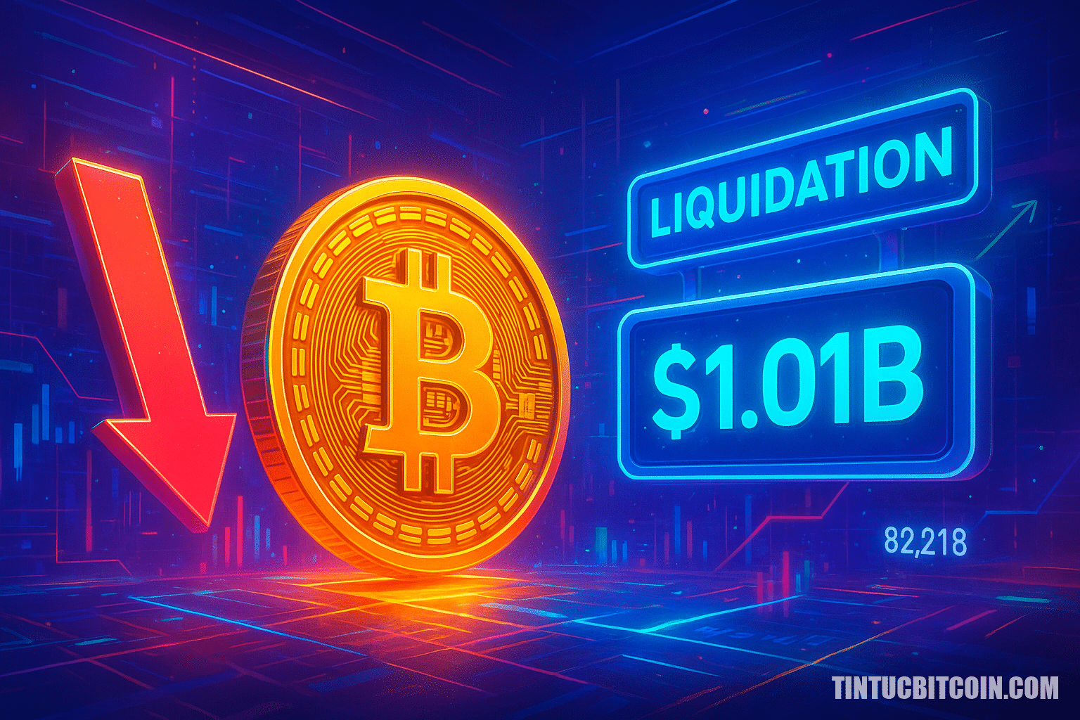 BTC có thể bị thanh lý short 1,01 tỷ USD nếu vượt 82.218 USD