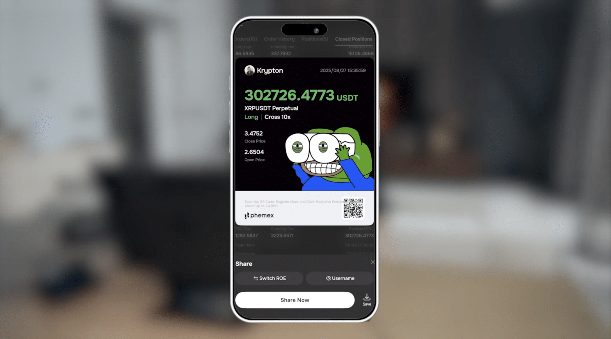 Cameron Fous's reported profit from XRP