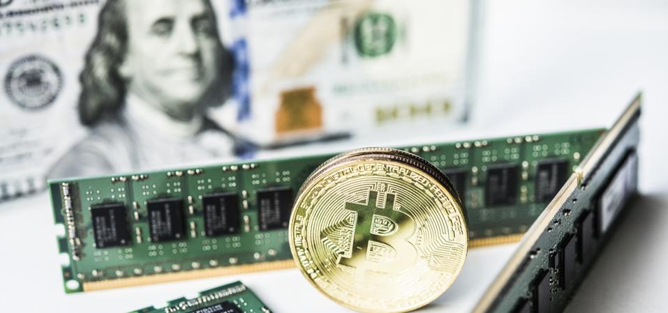 デジタル暗号資産ビットコインの視覚的表現