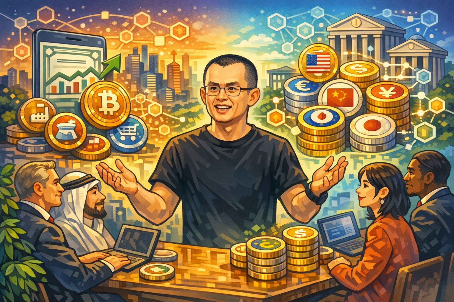 CZ kêu gọi các chính phủ các nước token hóa cổ phiếu và phát hành stablecoin của riêng họ