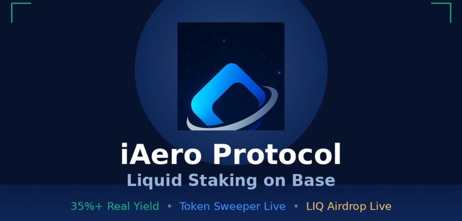 iAero Protocol Launches Token Sweeper, Distributes 5% of LIQ Supply to Stakers