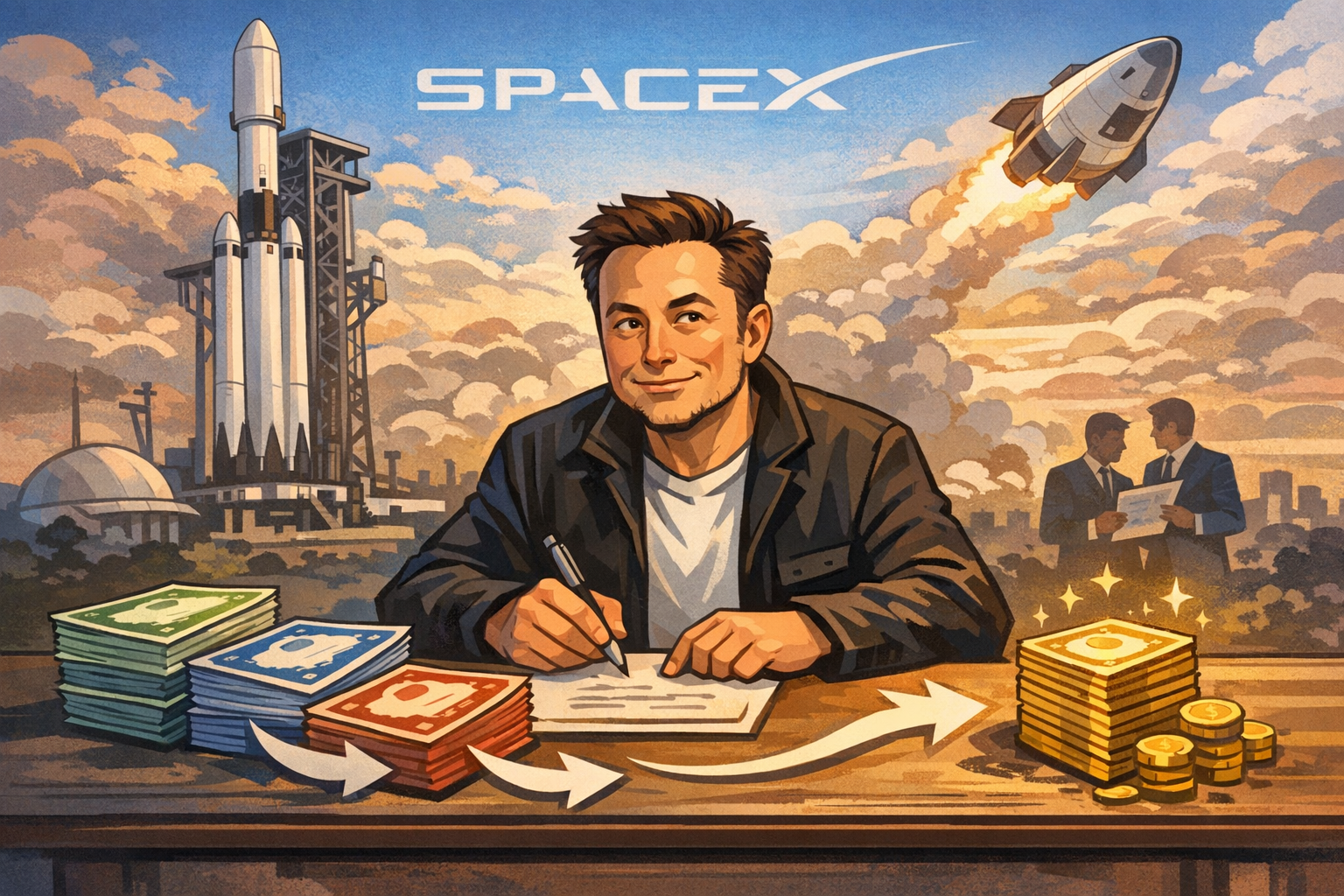 Cơ cấu lại cổ phần sau đợt IPO của SpaceX: chuyển đổi A-series ưu đãi đa đợt, bán cổ phiếu chỉ 11.390 cổ phiếu