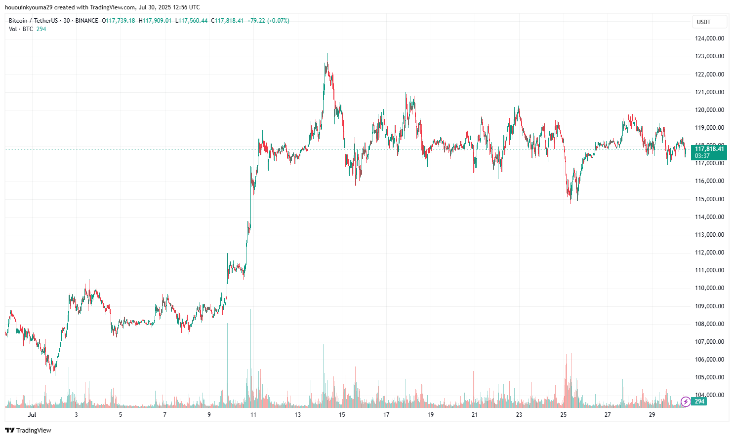 ビットコイン価格チャート