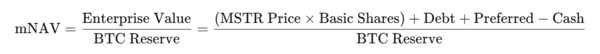 mNAV calculation formula