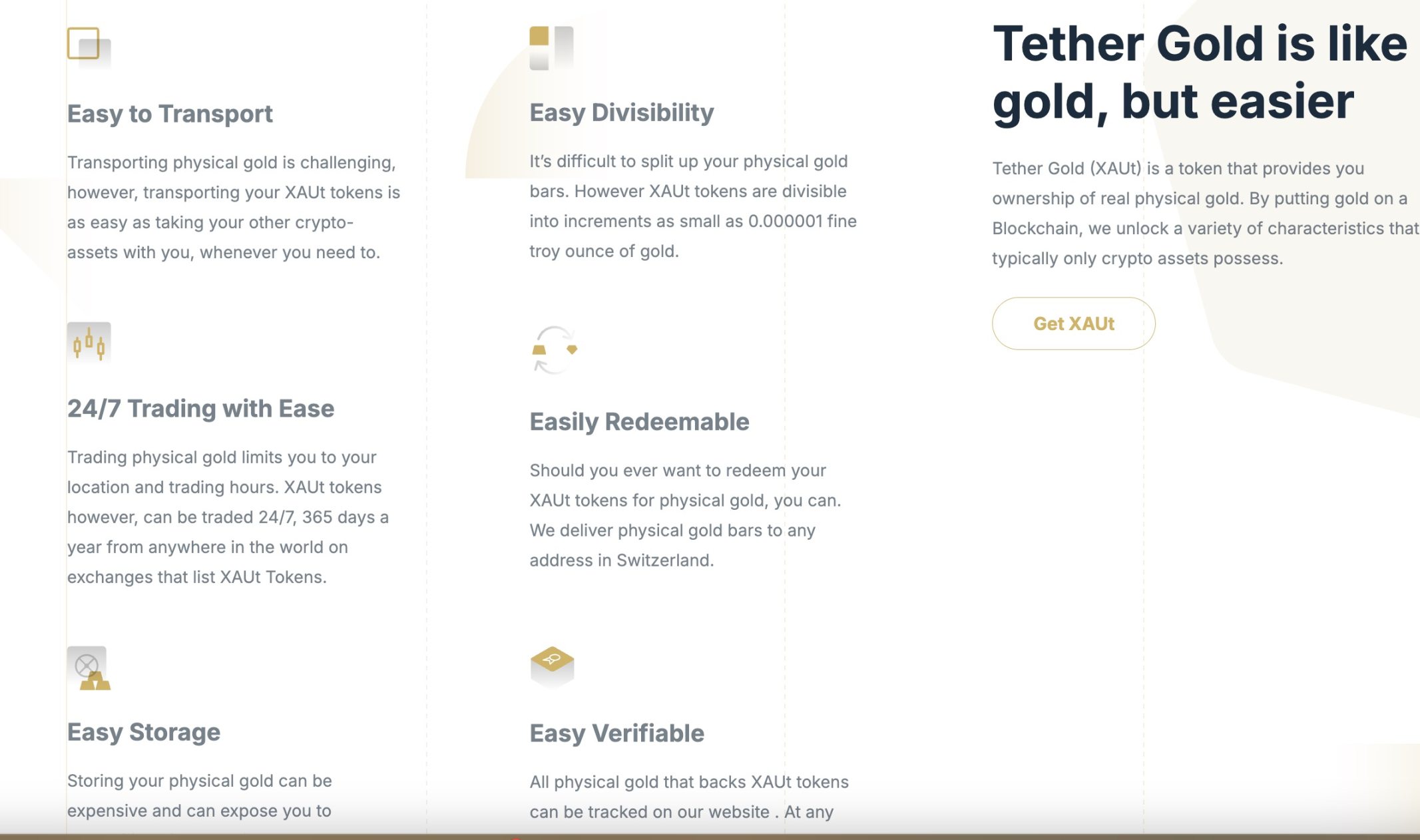 除了USDT外,Tether80吨黄金支撑XAUT代币