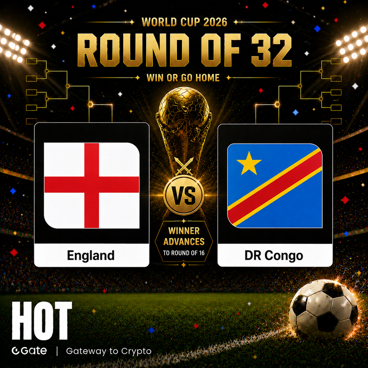 Prédiction Angleterre vs RD Congo pour la Coupe du Monde : les marchés parient sur une probabilité de 77% de qualification des Trois Lions.