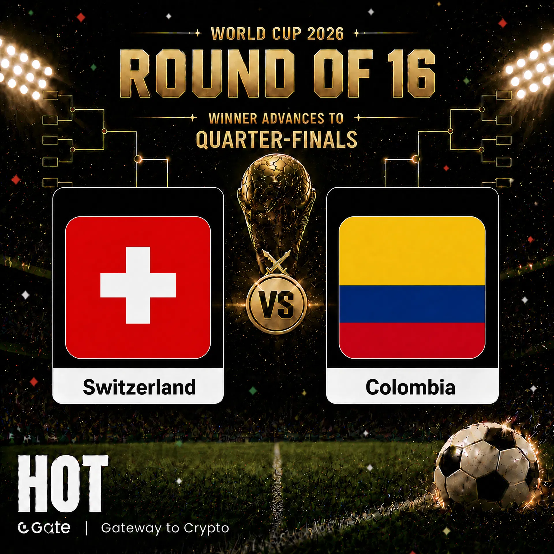 Thụy Sĩ vs Colombia: 27% vs 43%, tại sao thị trường dự đoán lại đặt cược vào một trận đấu căng thẳng có xác suất cao?