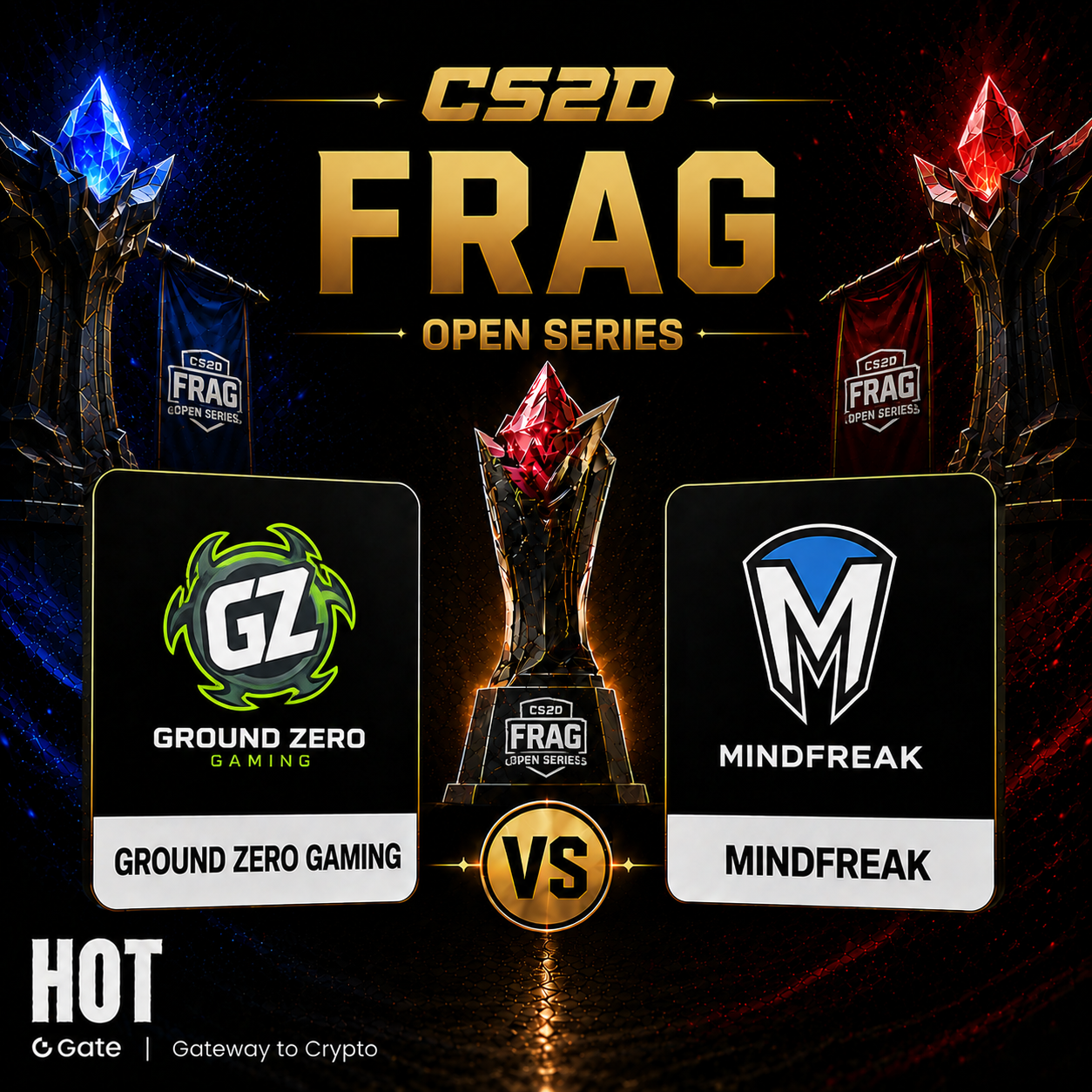 CS2 DFRAG Open Series: Ground Zero vs. Mindfreak, ¿a quién favorece más el mercado de predicciones?