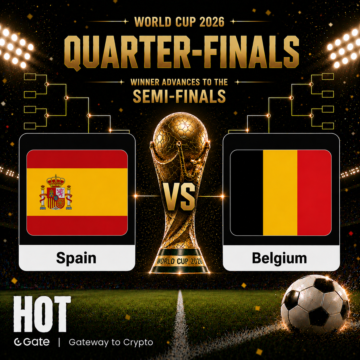 Espanha vs Bélgica: prévia das quartas de final — Mercado de previsão do Gate aposta em 60% de chance de vitória da Espanha, com defesa histórica enfrentando a ofensiva da Bélgica