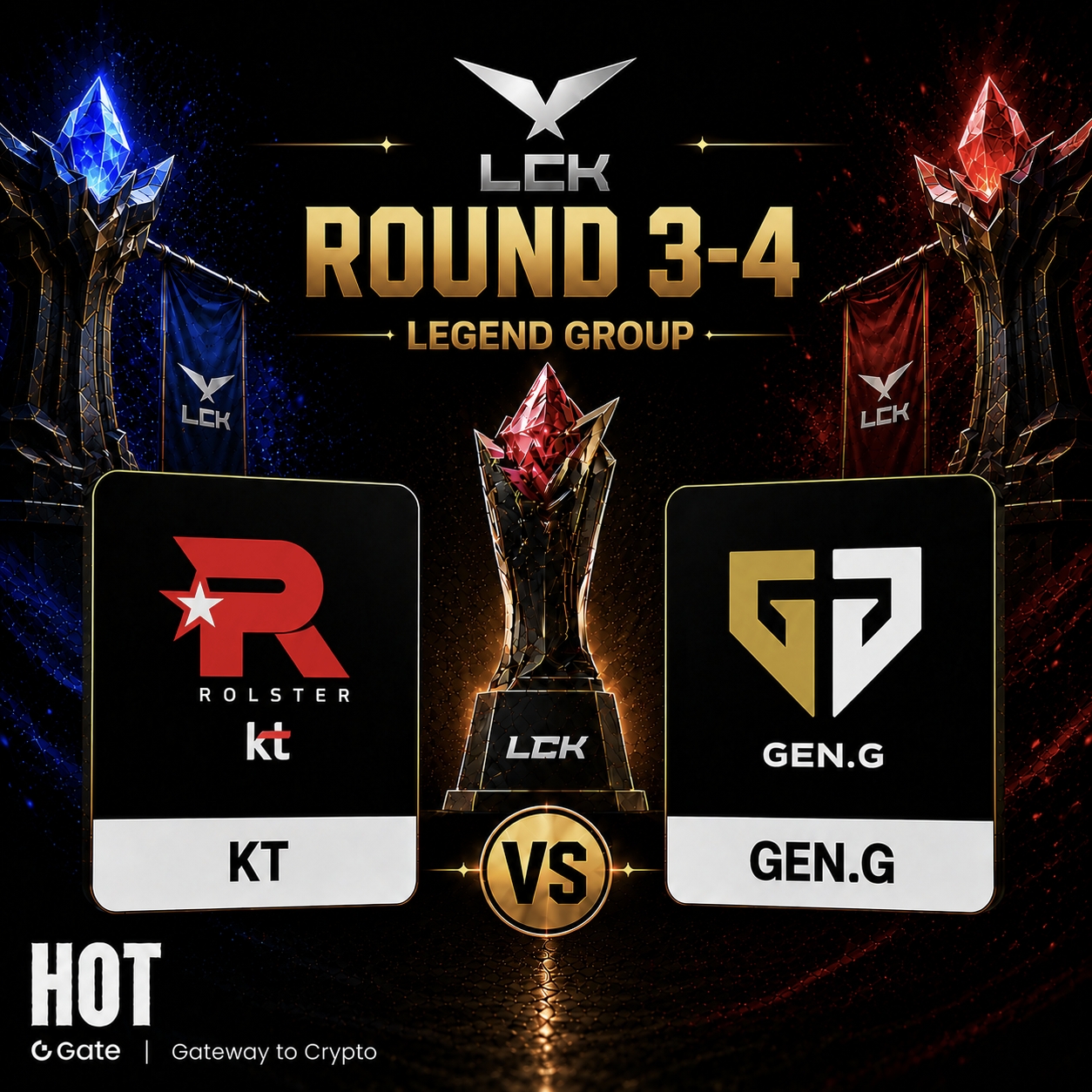 Nhận định trước trận đấu tâm điểm tại bảng Legends của LCK: KT đối đầu GEN — thị trường dự đoán Gate định giá cơ hội chiến thắng của hai đội lần lượt ở mức 32% và 69% như thế nào?