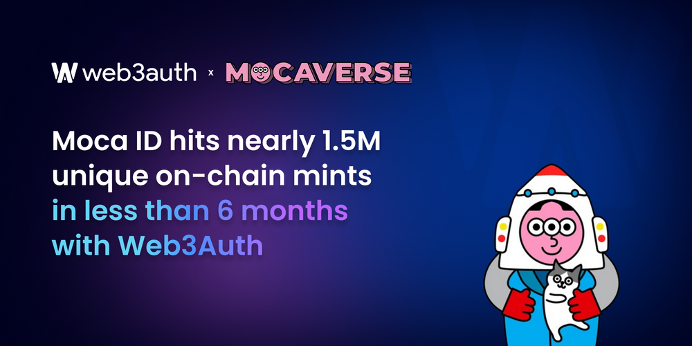 六个月内链上铸造量达 150 万枚:Mocaverse 和 Web3Auth 重新定义 Web3 生态系统