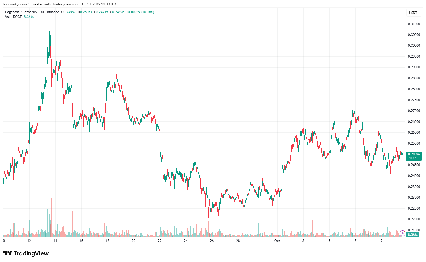 Dogecoin価格チャート