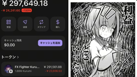 FX 戰士久留美迷因幣虧損