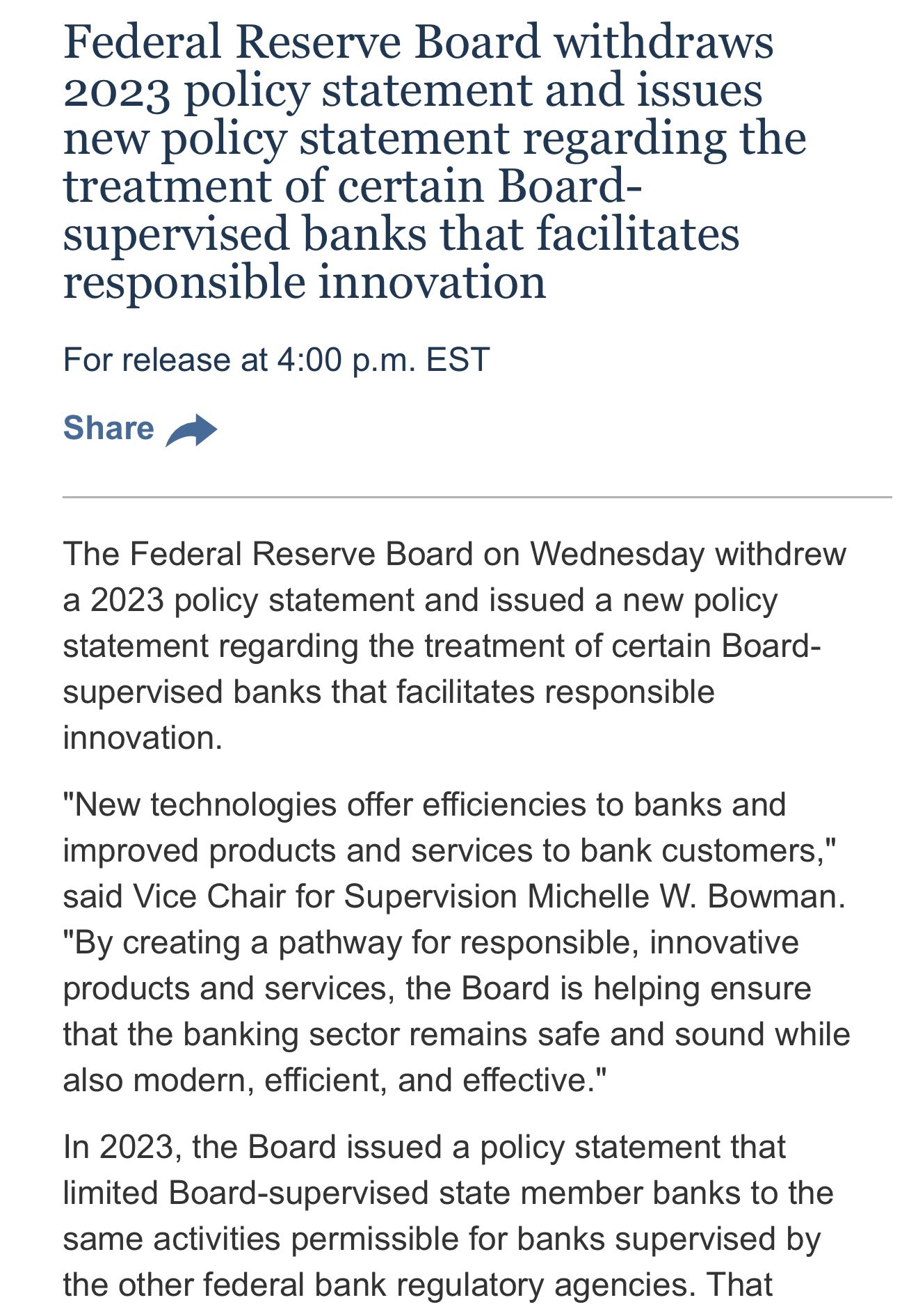 聯準會撤回銀行加密業務禁令