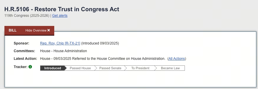 美国禁止议员内线交易