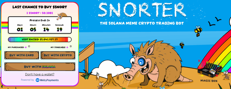 $SNORTのプレセール番号とカウントダウンは29時間14分で終了します