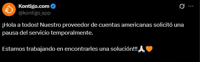 Captura de ecrã do anúncio de Kontigo no X.