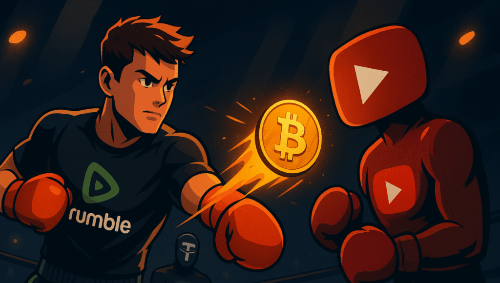 炎のビットコインを持ったラブルファイターが、テザーの戦略的な目の下でデジタルリングに登場します。
