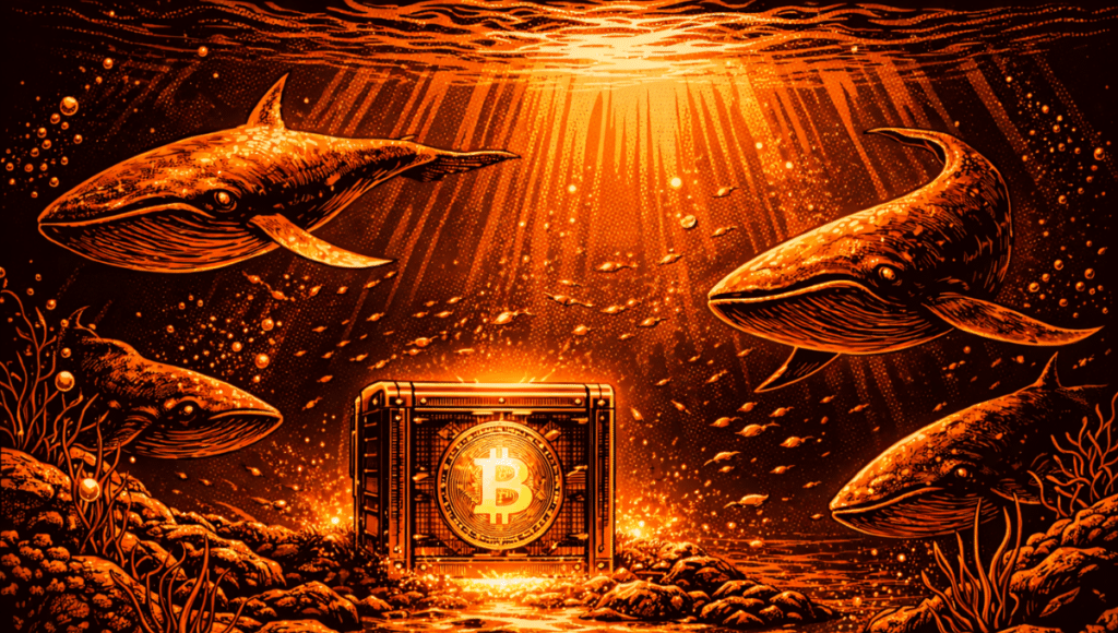 Several whales are circling without getting close to the Bitcoin treasure at the bottom of the sea.