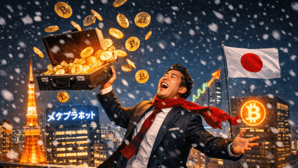 Tokyo, December 2025: Metaplanet drops 0 million and floods the city with Bitcoins.