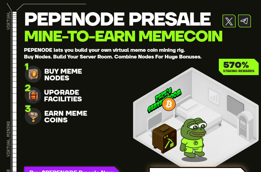 Pepenode mine-to-earn presale.