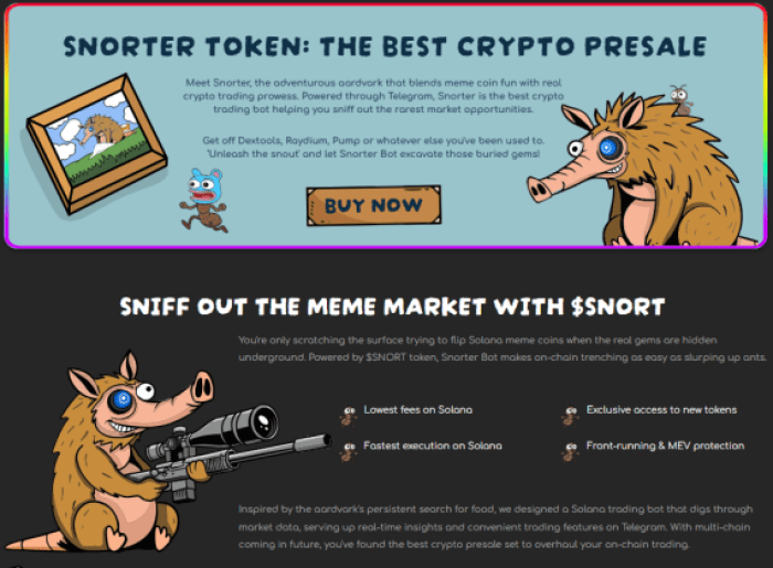 Snorter Tokenプレセールページ