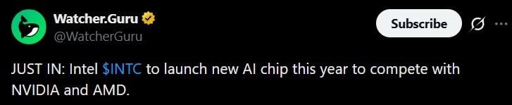 Intel Menargetkan Nvidia dan AMD dengan Chip AI Baru