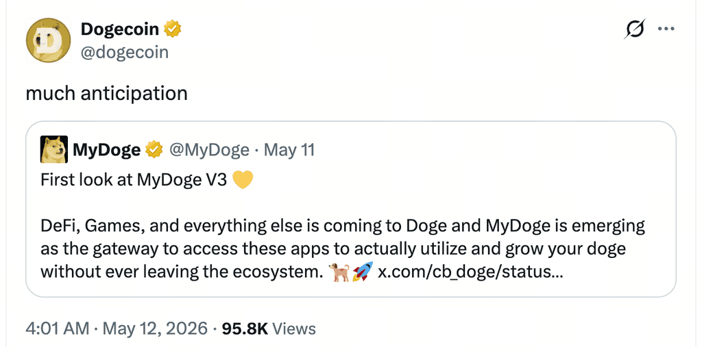 DOGE钱包MyDoge发布V3后生态开始扩张