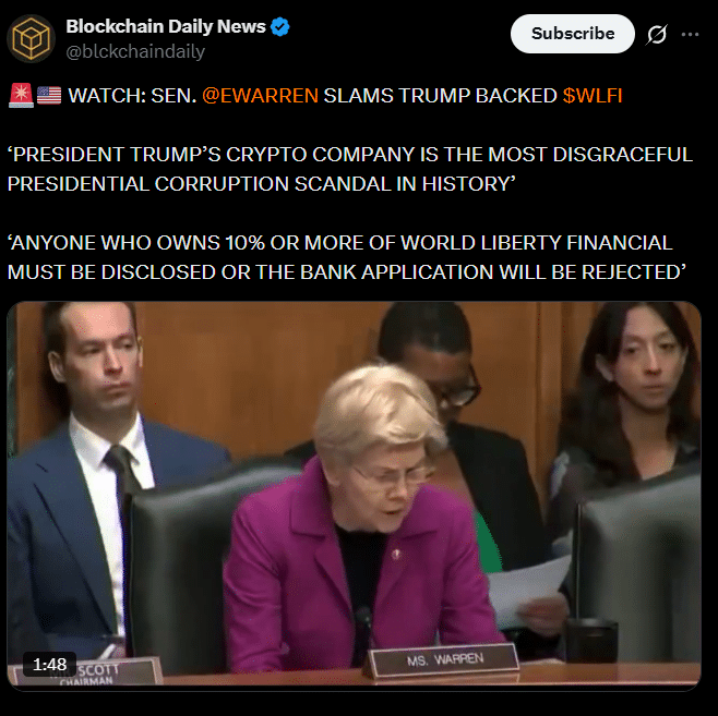 Vì sao WLFI có nguy cơ giảm 25% khi team bán ra 1,74 triệu đô la token?