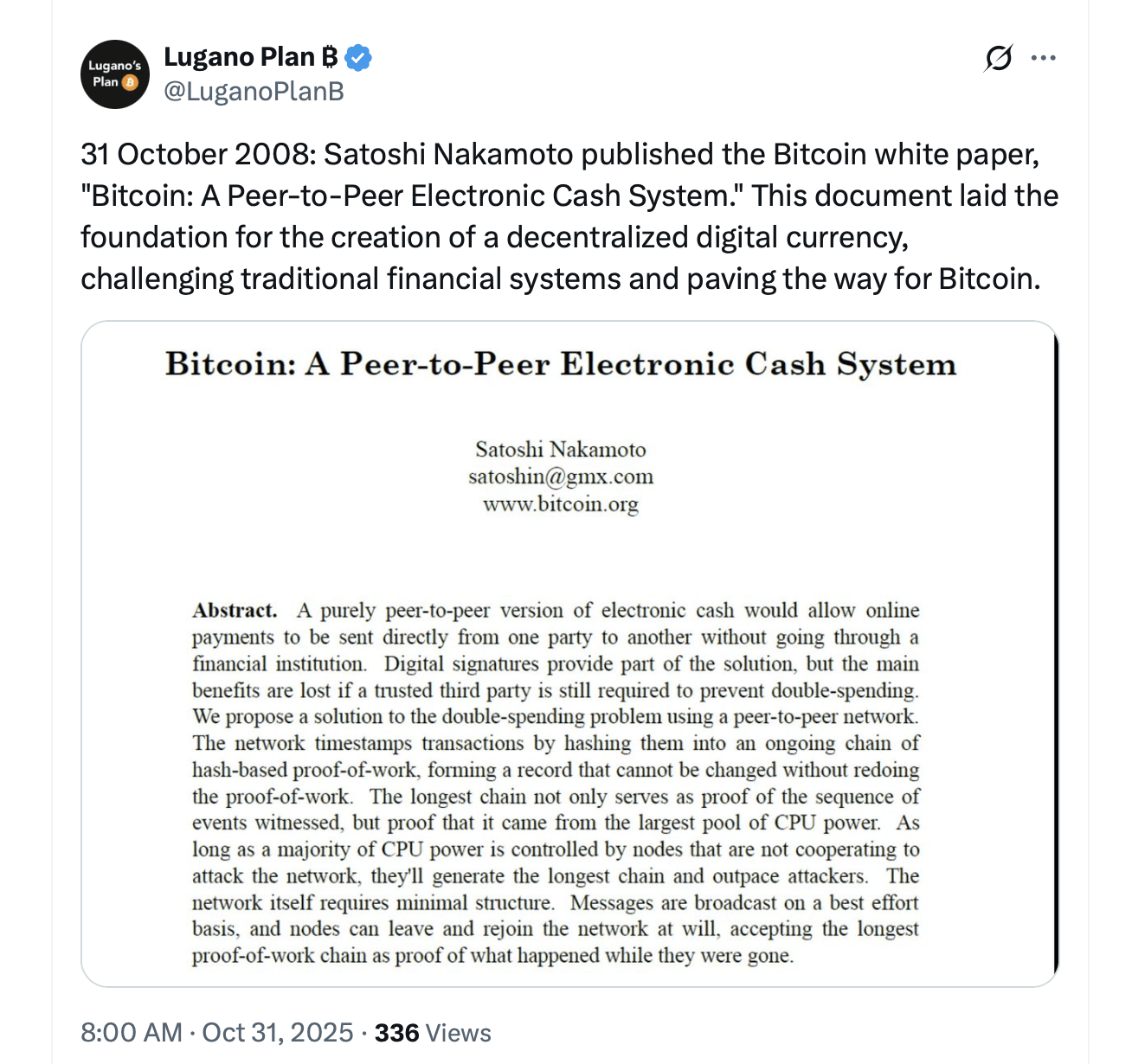 بعد 17 عامًا: السحر التشفيري لإطلاق ورقة ساتوشي البيضاء في عيد الهالوين