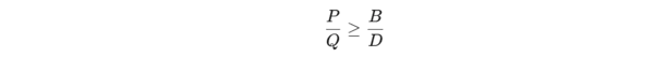 P/Q ratio formula