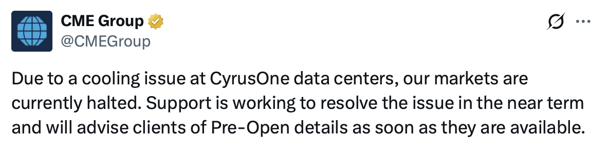 CME trading halt