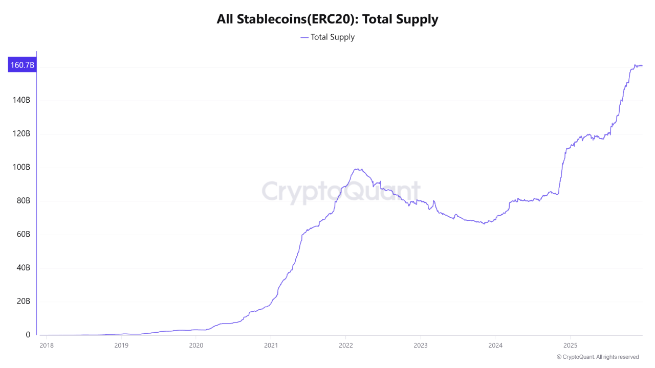 All Stablecoins (ERC20) Total Supply | Source: CryptoQuant